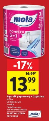 Ręcznik papierowy + czyściwo MOLA Complex 3 w 1 promocja w Intermarche