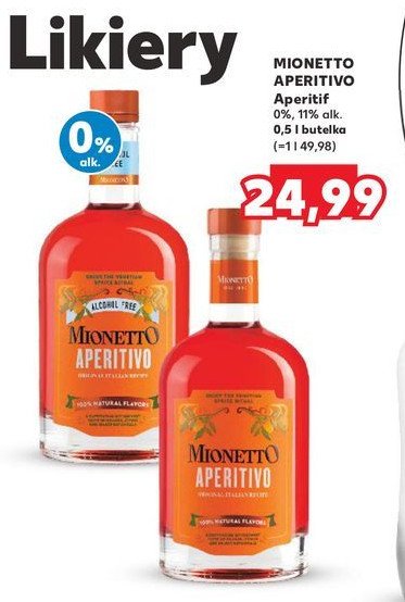 Vermouth Mionetto aperitivo promocja w Kaufland