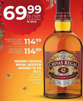 Whisky Chivas Regal Szkocka 12 YO 0,7L promocja w Duży Ben