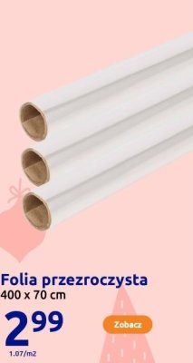 Folia przezroczysta 400 x 70 cm promocja w Action
