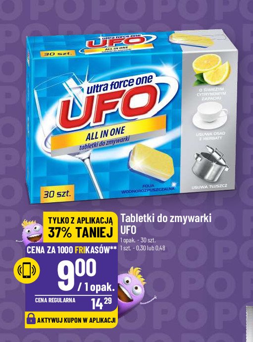 Tabletki do zmywarki lemon Ufo promocja