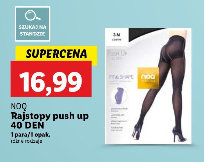 Rajstopy modelujące push up 40 den Noq promocja