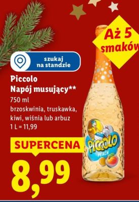 Napój musujący brzoskwinia, truskawka, kiwi, wiśnia lub arbuz promocja w Lidl