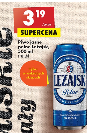 Piwo Leżajsk pełne promocja