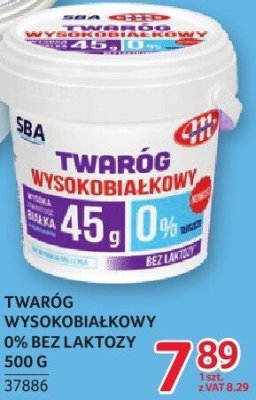 Twaróg wysokobiałkowy 0% bez laktozy 500 g promocja w Selgros