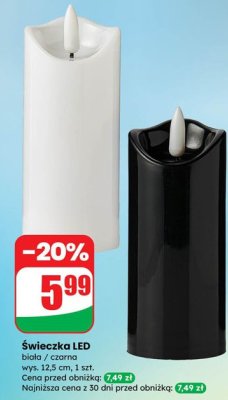 Świeczka LED biała / czarna promocja w Dino