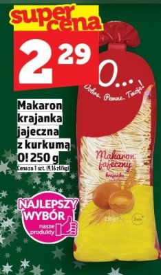 Makaron Krajanka jajeczna z kurkumą Kupiec 250g promocja w TOPAZ
