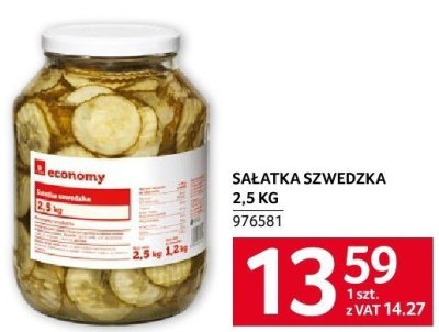 Sałatka szwedzka 2,5 kg economy promocja w Selgros