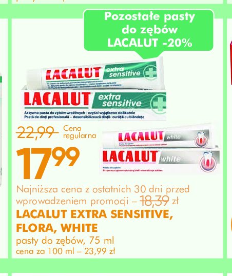 Pasta do zębów Lacalut white promocja