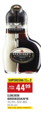 Likier Sheridan's 15,5% promocja w Biedronka