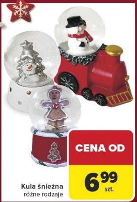 Kula śnieżna różne rodzaje promocja w Carrefour