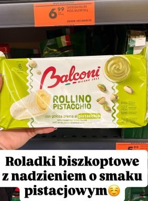 Roladki biszkoptowe z nadzieniem pistacjowym promocja w Biedronka