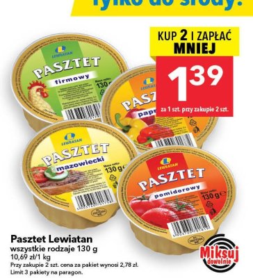 Pasztet firmowy Lewiatan 130 g promocja w LEWIATAN