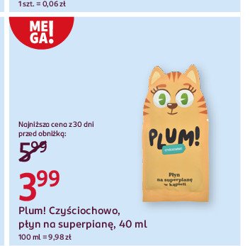 Płyn na superpianę Plum! czyściochowo promocja w Rossmann