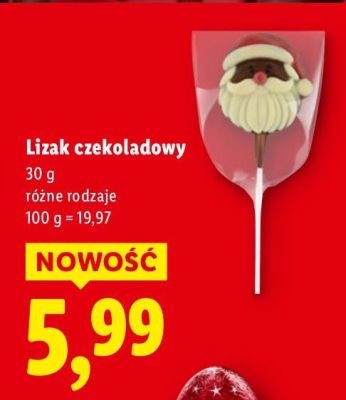 Lizak czekoladowy promocja w Lidl