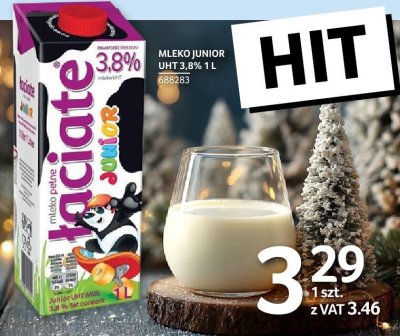 Mleko Junior UHT 3,8% 1 l promocja w Selgros