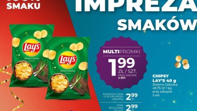 Chipsy LAY'S 40 g Zielona Cebulka promocja w Duży Ben