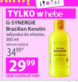 Odżywka zwiększająca objętość włosów G-SYNERGIE BRAZILIAN KERATIN promocja