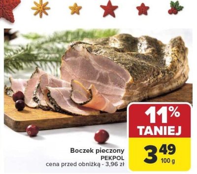 Boczek pieczony Pekpol promocja w Carrefour