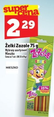 Żelki Zozole 75 g Mieszko promocja w TOPAZ
