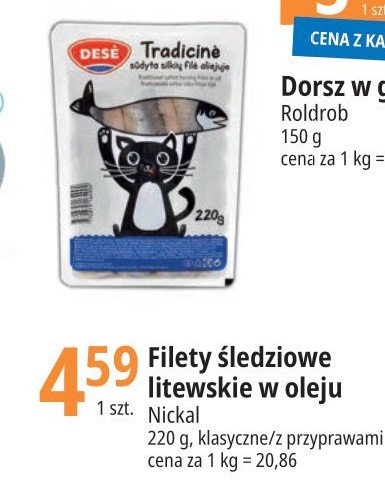 Filety śledziowe litewskie w oleju Dese promocja