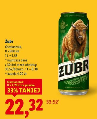 Piwo Żubr promocja w Lidl