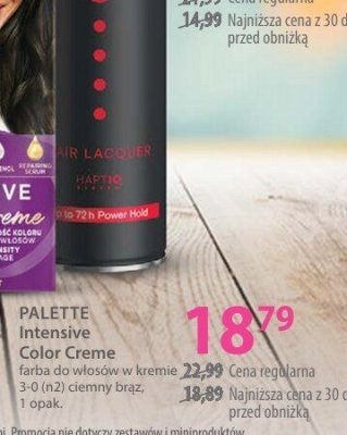 Farba PALETTE Intensive Color Creme do włosów w kremie 1-0 (n2) ciemny brąz 1 opak. promocja w Hebe