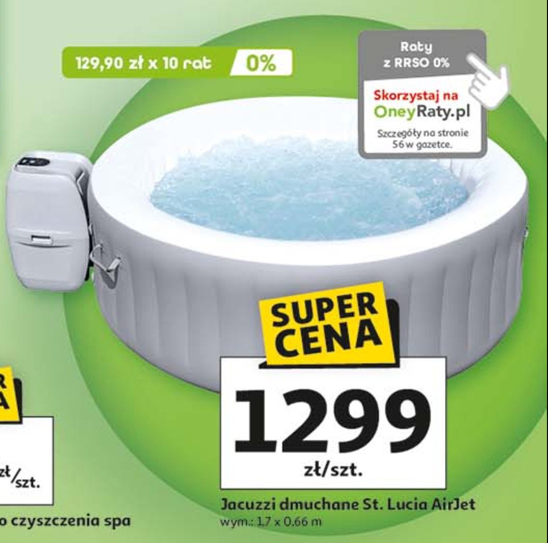 Basen jacuzzi st. lucia 170 x 66 cm LAY-Z-SPA promocja w Auchan