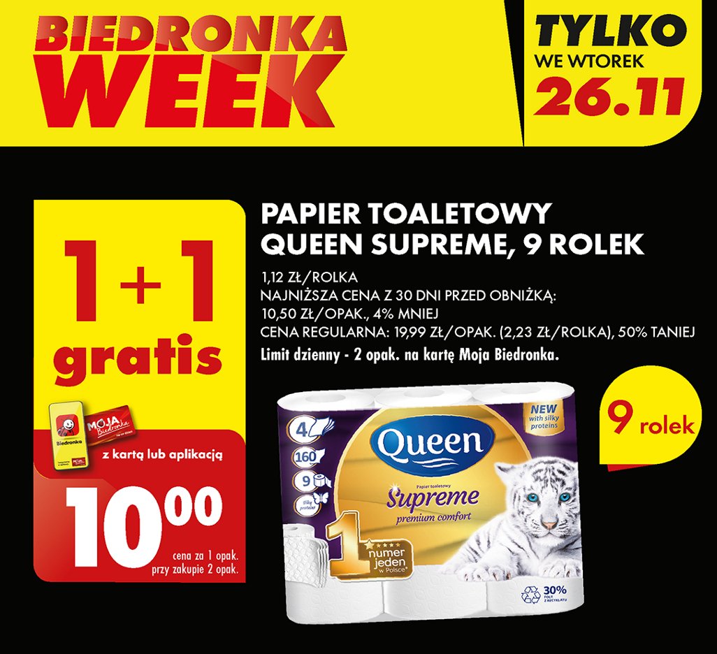 Papier toaletowy supreme Queen promocja