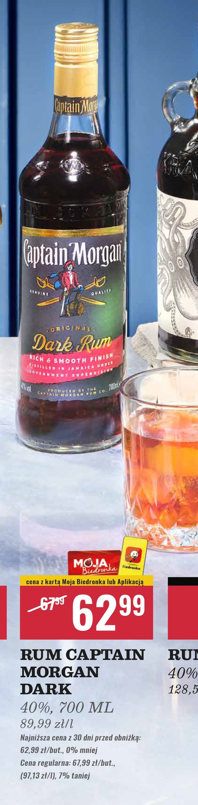 Rum Captain morgan dark rum promocja w Biedronka