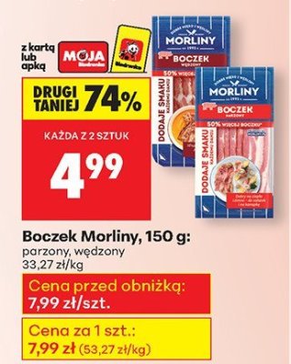 Boczek Morliny 150 g promocja w Biedronka