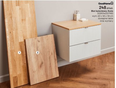 Blat łazienkowy Avela 60x45x1.8 cm promocja w Castorama