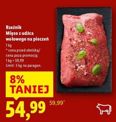 Mięso z udźca wołowego na pieczeń promocja w Lidl