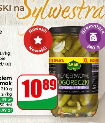 Ogóreczki z czosnkiem i pieprzem promocja w Dino