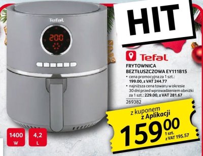 Frytownica Tefal FRYTOWNICA BEZTŁUSZCZOWA EY111B15 promocja w Selgros