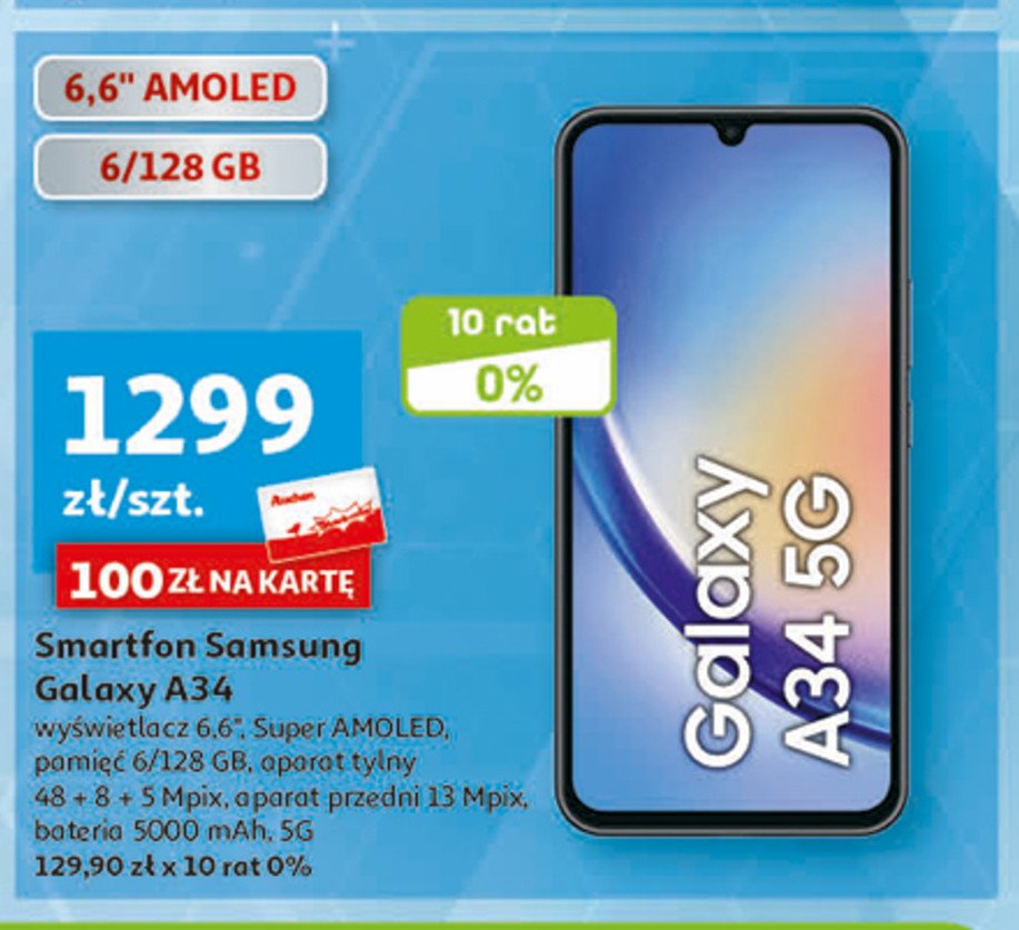 Smartfon a34 Samsung galaxy promocja