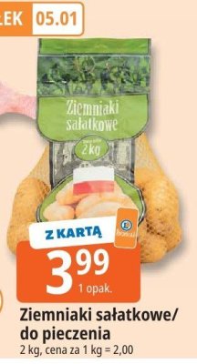 Ziemniaki sałatkowe/do pieczenia promocja w Leclerc
