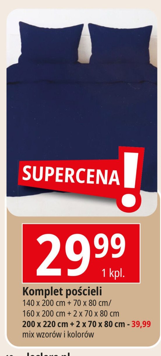Komplet po艣cieli 140 x 200 + 70 x 80 cm promocja