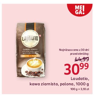 Kawa LAUDATIO GANZE BOHNE CAFFE CREMA promocja w Rossmann