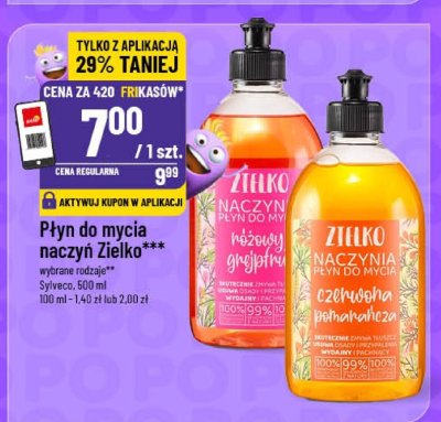 Płyn do mycia naczyń Zielko różowy grejpfrut promocja w POLOmarket