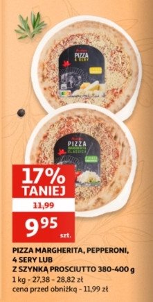 Pizza z szynk膮 prosciutto Auchan promocja