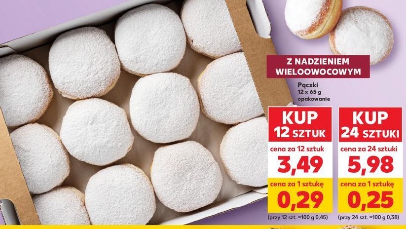 Pączki z nadzieniem wieloowocowym promocja