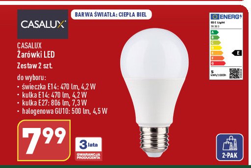 呕ar贸wka led kulka e27 4.2w promocja