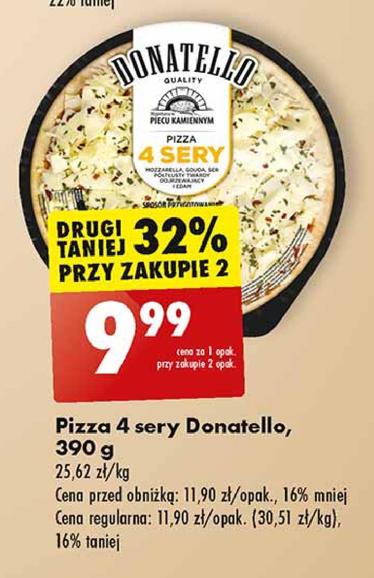 Pizza 4 sery Donatello pizza promocja