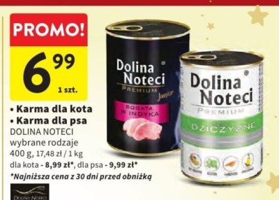 Karma dla kota, Karma dla psa DOLINA NOTECI wybrane rodzaje 400 g promocja w Intermarche