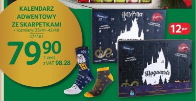 Kalendarz adwentowy ze skarpetkami Harry Potter z rozmiar 35/41 promocja w Selgros