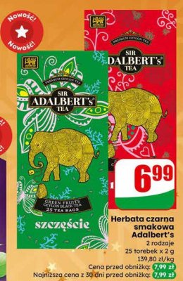 Herbata czarna smakowa Szczęście promocja w Dino