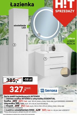 Szafka Intenso z umywalką Essential Sensea promocja w Leroy Merlin