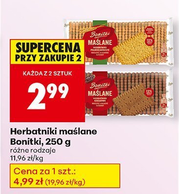 Herbatniki maślane Bonitki promocja w Biedronka