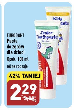 Pasta do zębów łagodna mięta od 6 lat Eurodont promocja